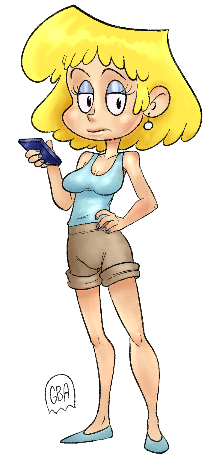 Girl's silhouette on a gray background