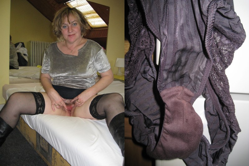 Old women in dirty underpants