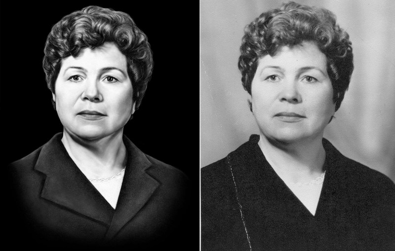 Female breasts black white