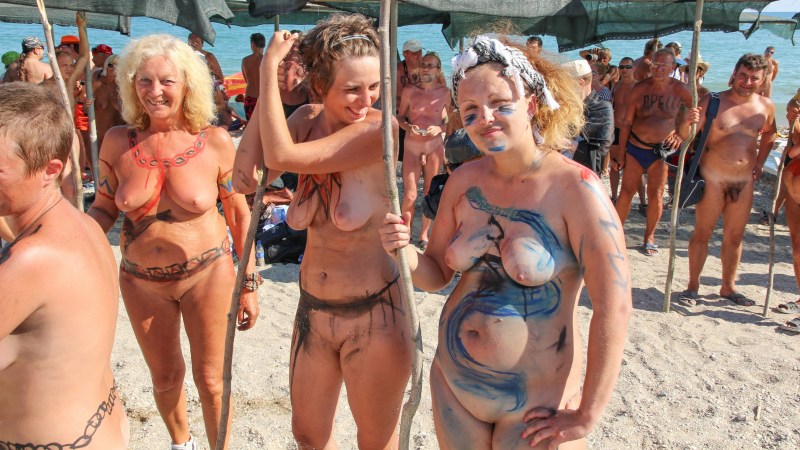 Mom on a nudist beach