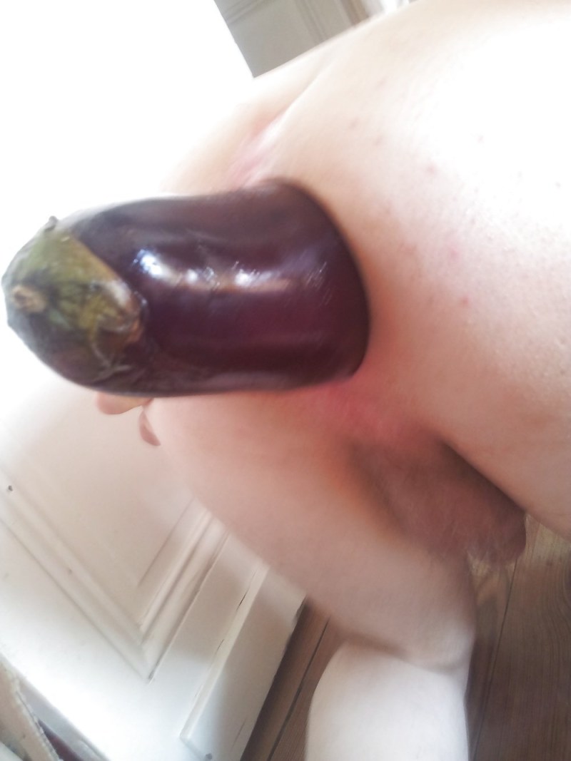 Eggplant stuck in anal
