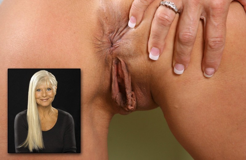 Face and vagina of mature pornstars