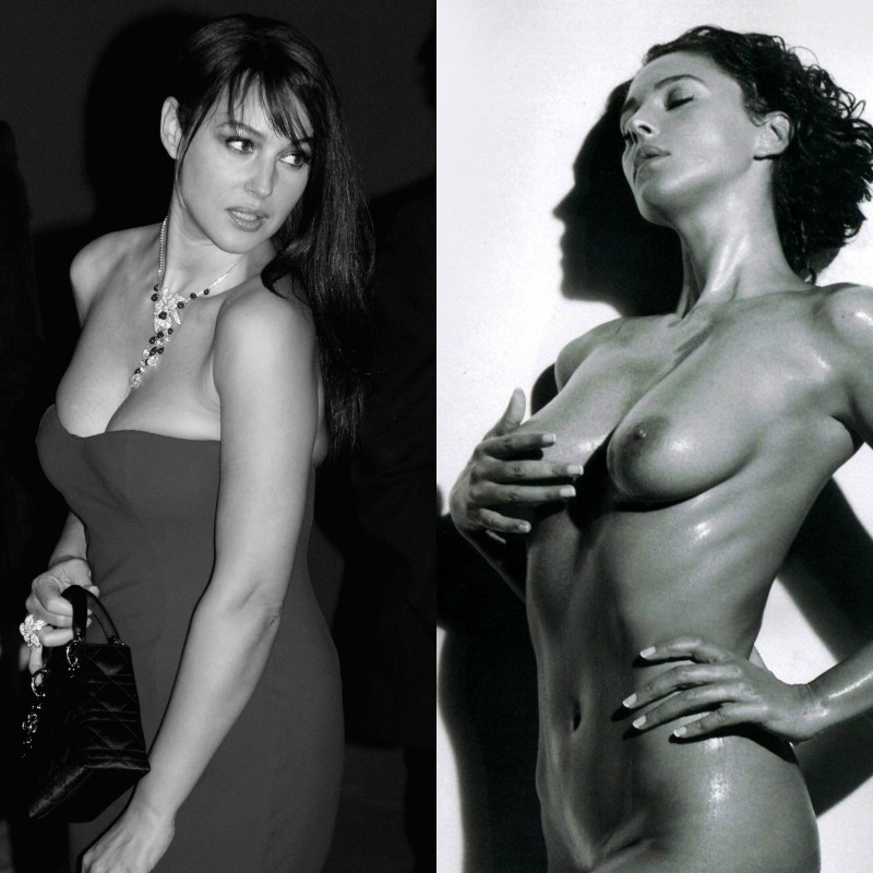 Naked pregnant Monica Bellucci