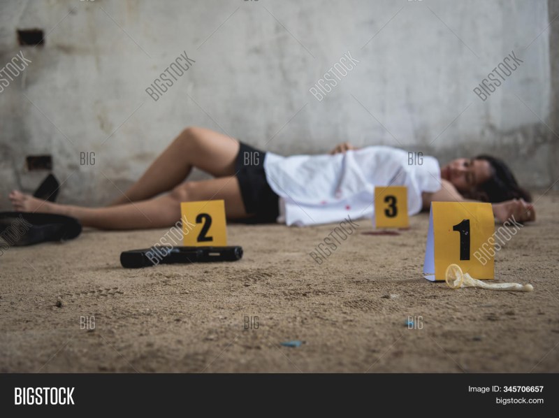 Dead girl stock image