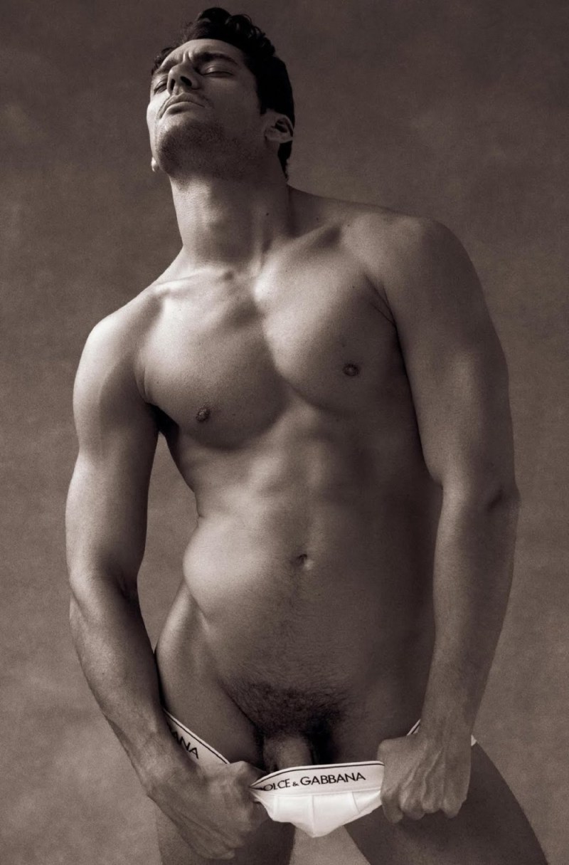 Naked man in the country