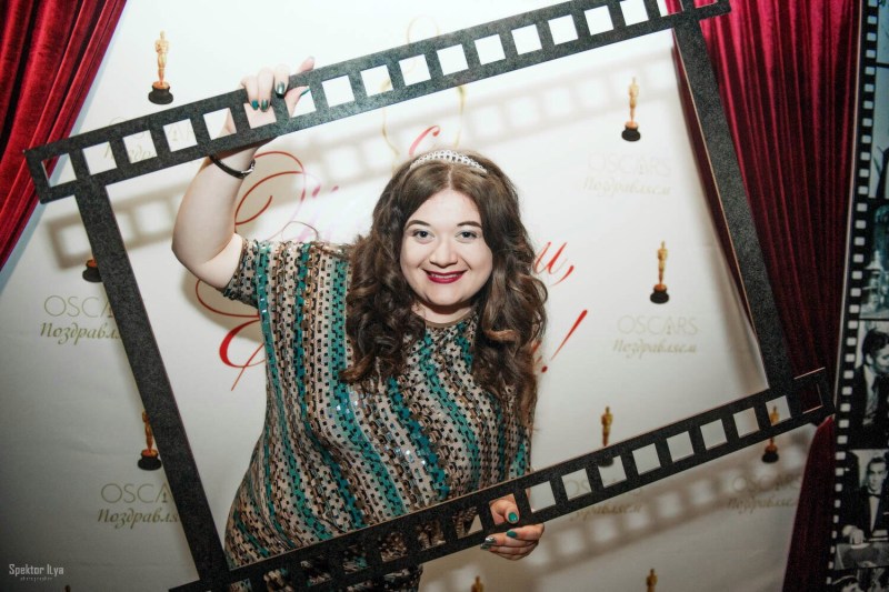 Female silhouette on a dark background
