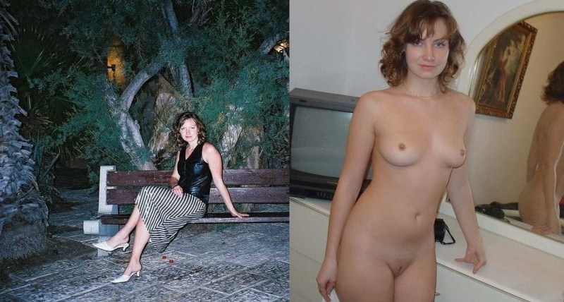 The wife undresses amateur