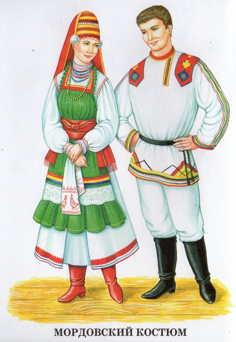National costumes of the peoples of Russia Mordovian