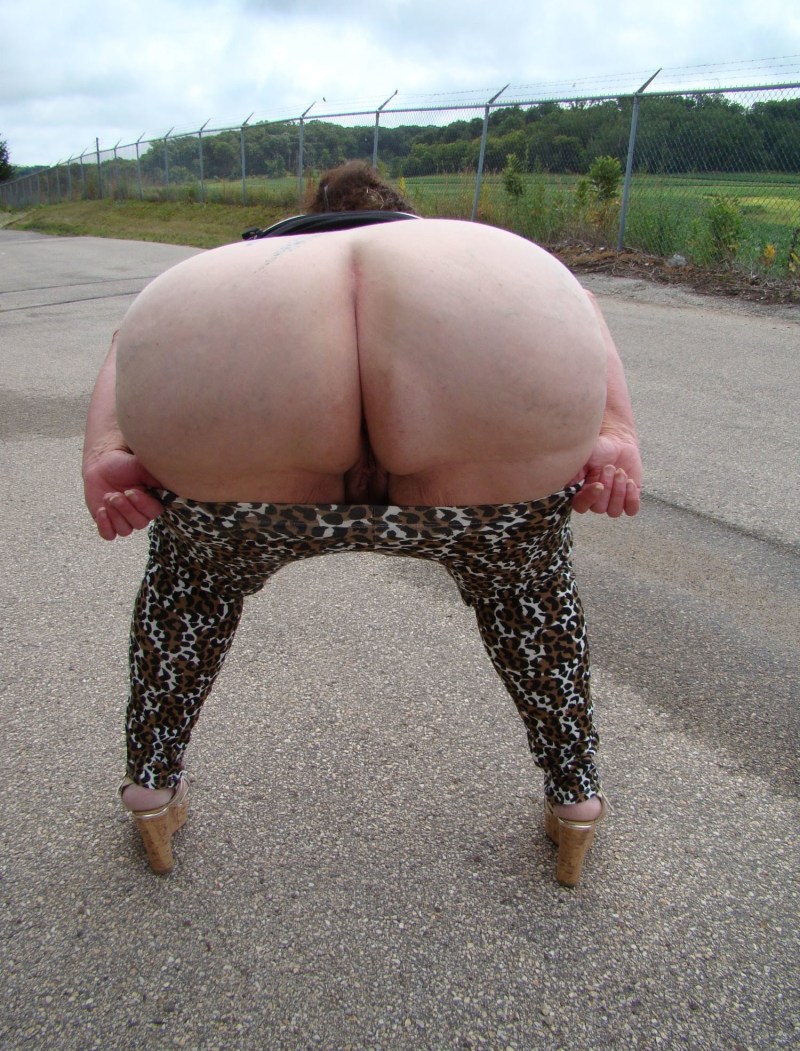 Fat asses old women without panties