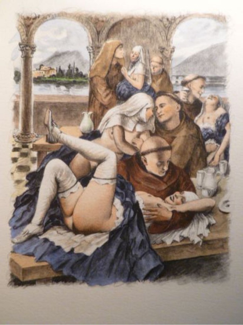 Erotic nuns in stockings