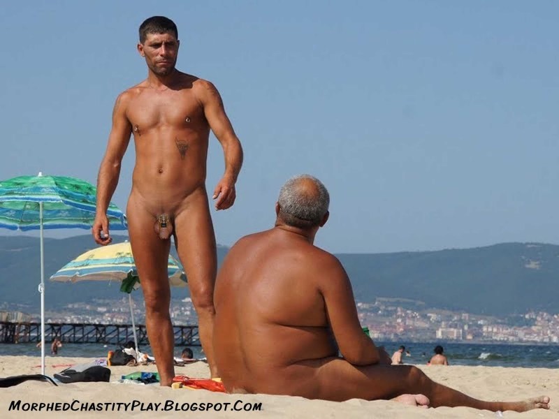 Naked young guys on the beach