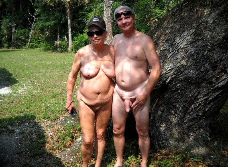 Naked elderly couples
