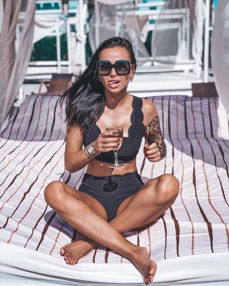 Victoria Romanets in pantyhose