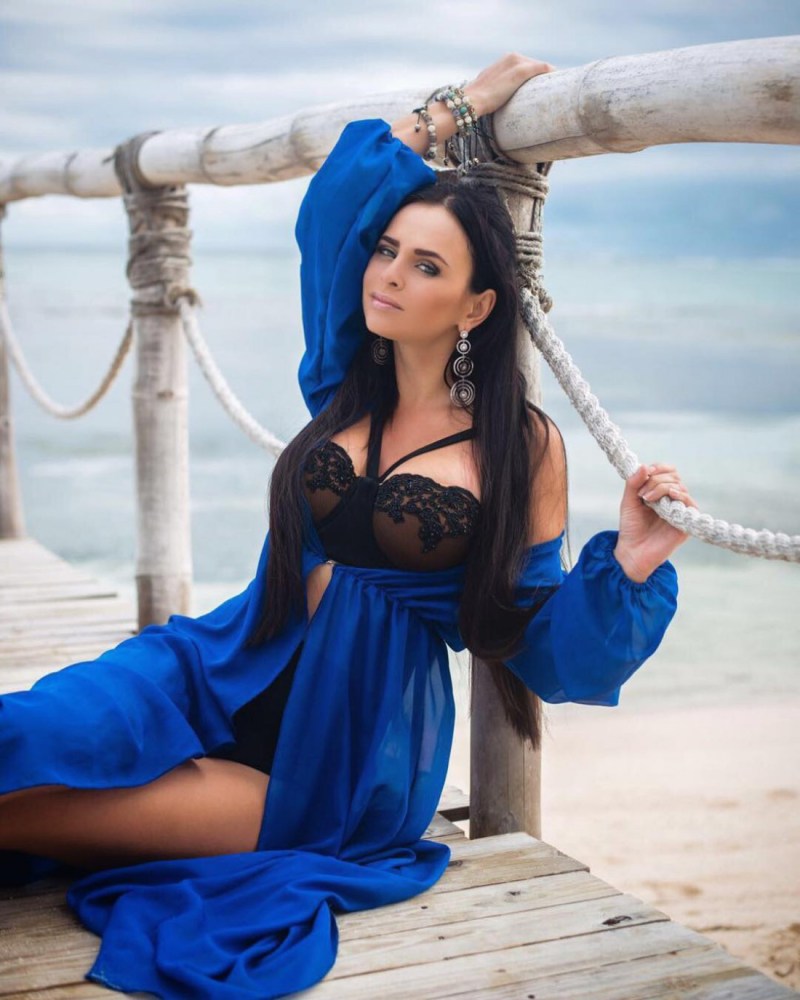 Vika Romanets in a swimsuit