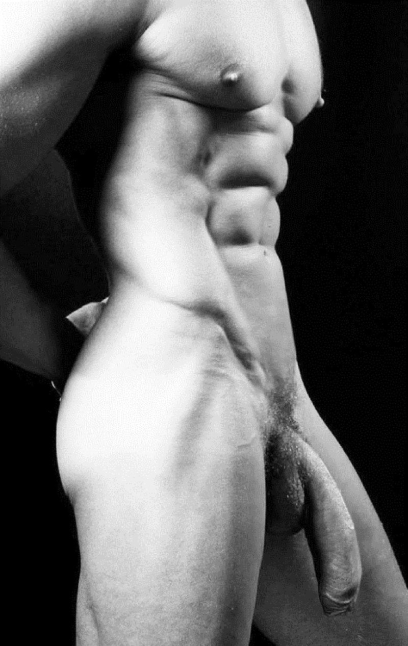 Beautiful naked man with a member