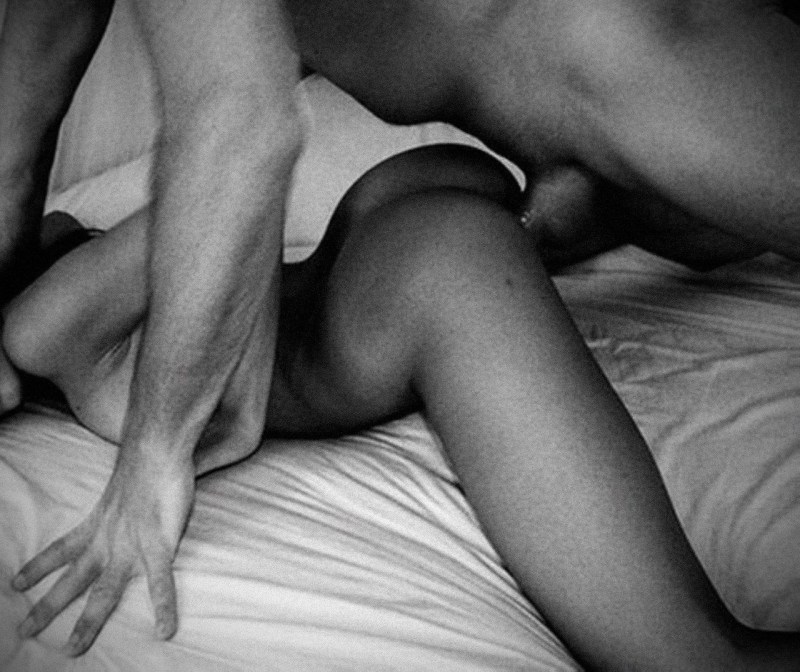 Erotically bent on the bed