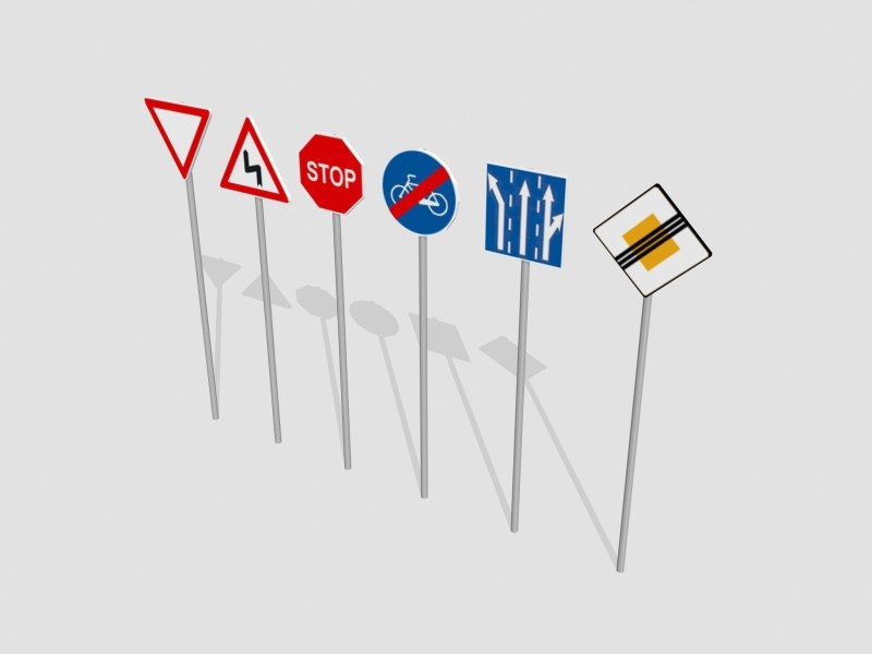 Road signs 3D