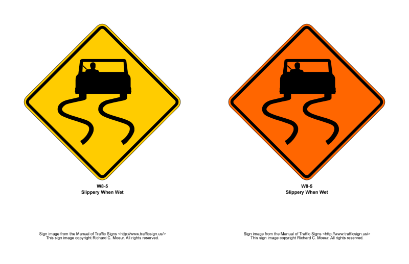 Road signs for pedestrians