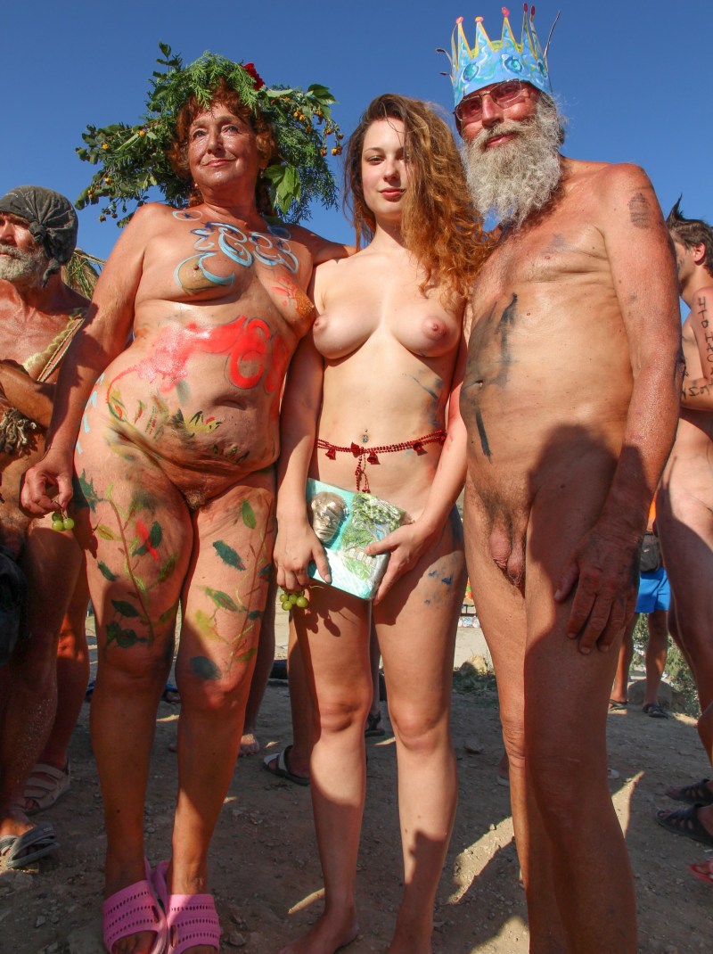 Naked women at the festival