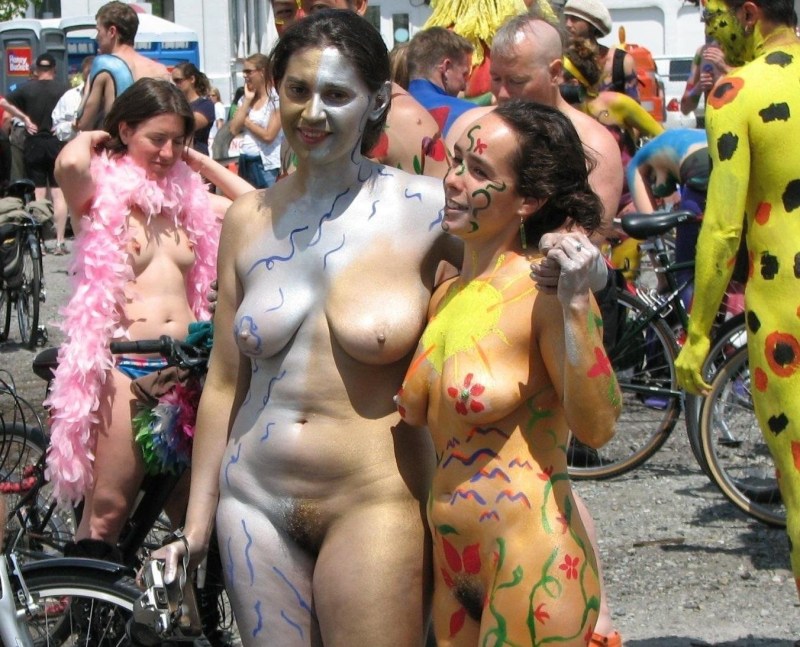 Beauty contest of young nudists