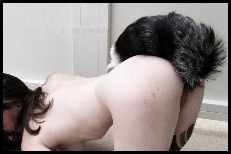 Girl with anal tail