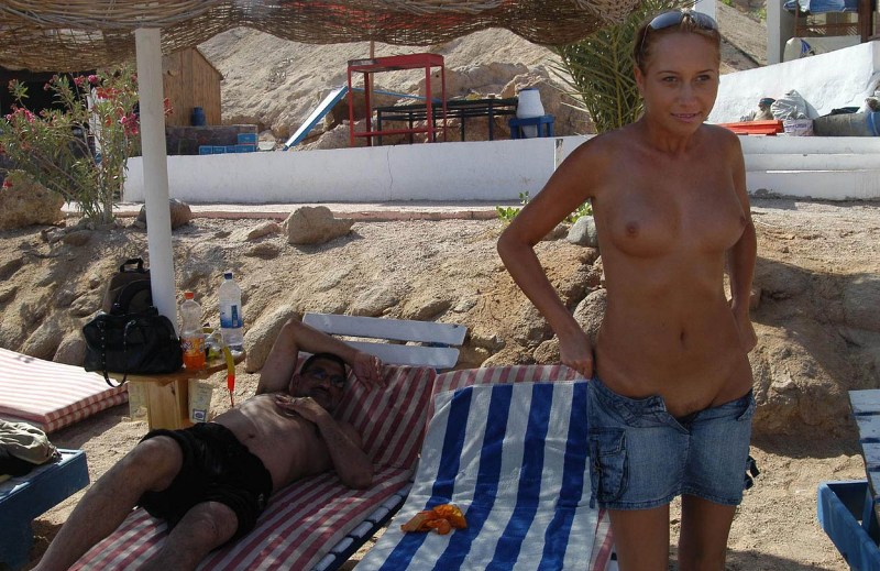 Naked women on the beach of Turkey