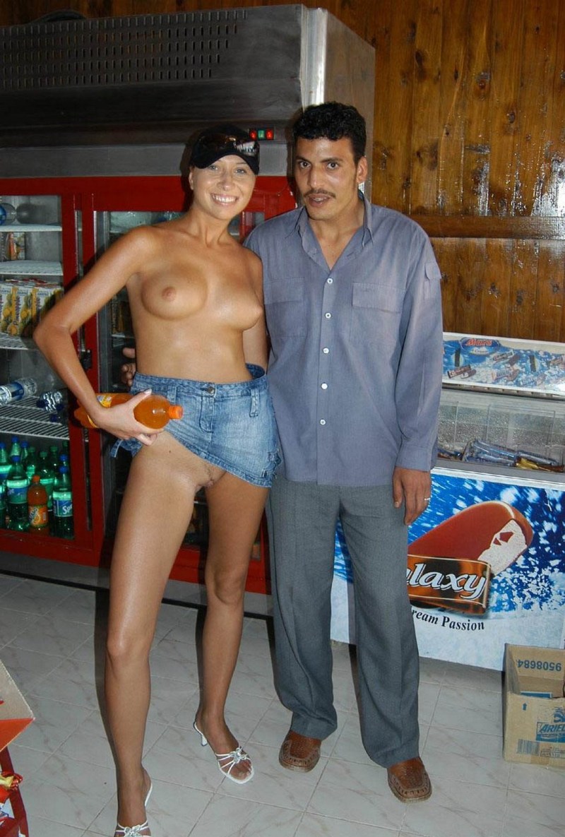 Naked vacationers in Turkey