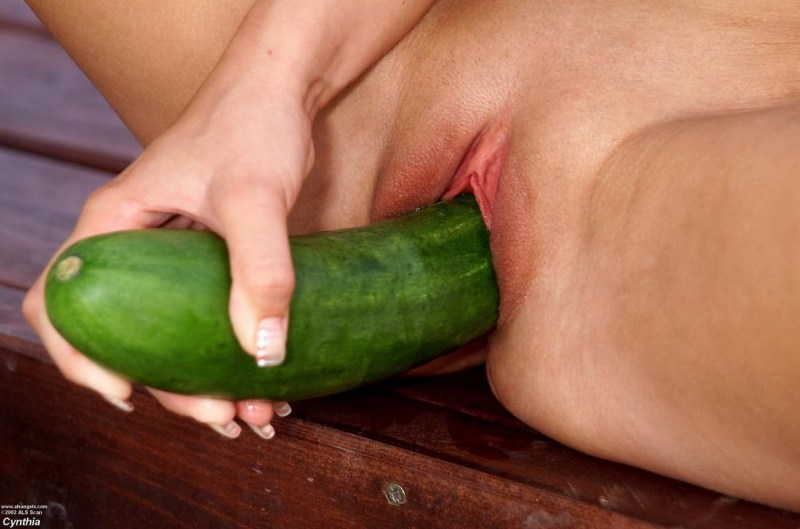 Huge vagina with vegetables