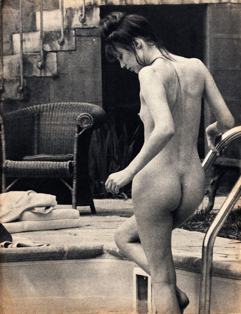 Jane Birkin with her daughter Naked