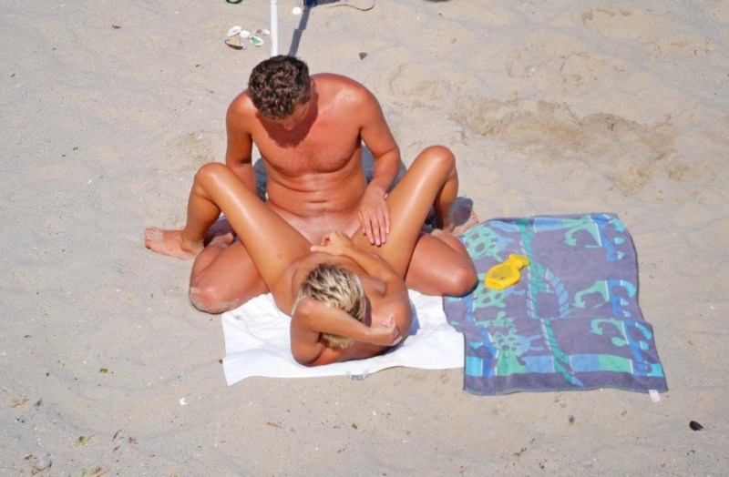 Nudists have fun