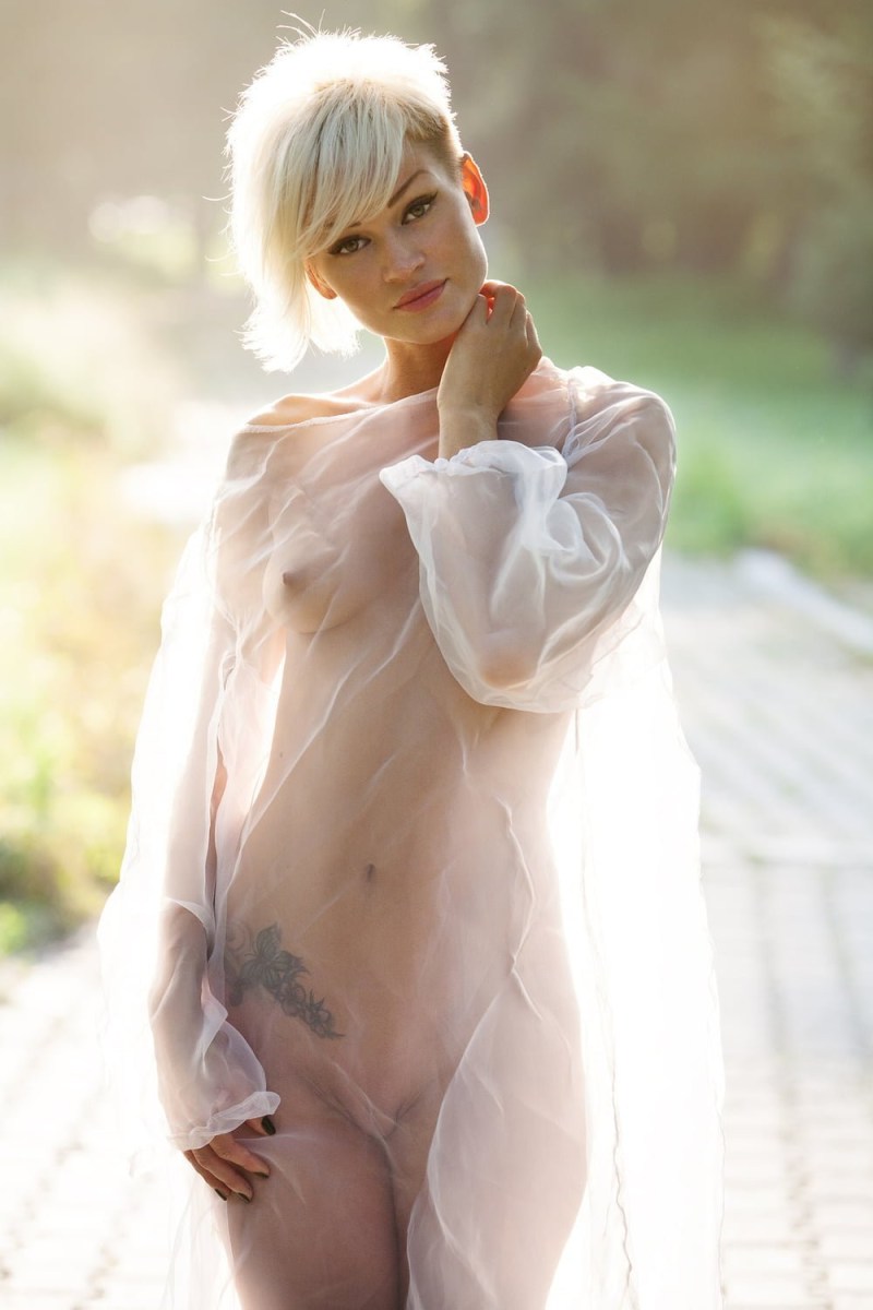 Alexis Fawx in a red dress fuck