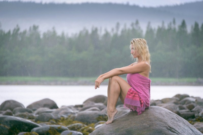 A man and feminine in bed