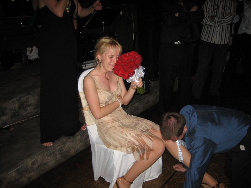 Panties under the skirt in elderly women