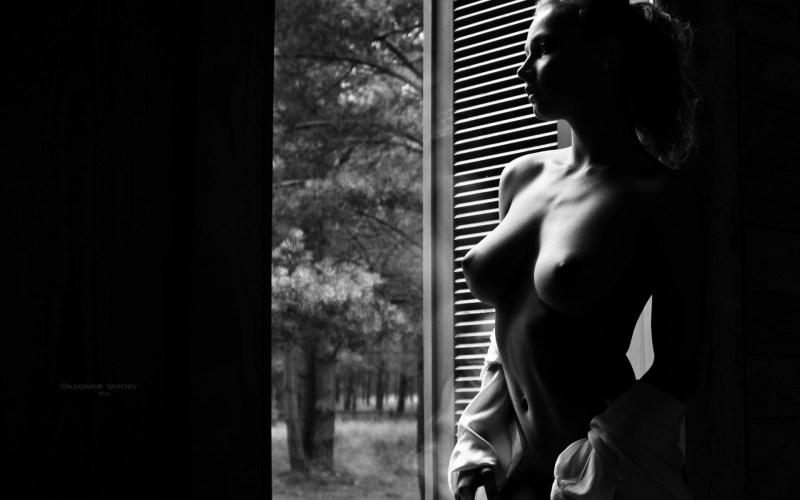 Beautiful black white nude