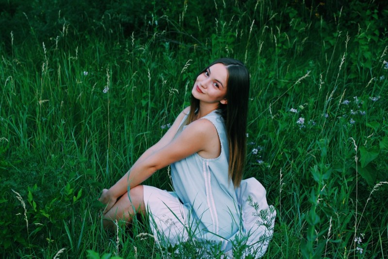 Angelina Petrova by the pool
