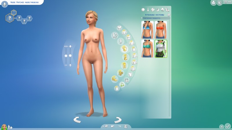 Naked big breasts in Sims 4