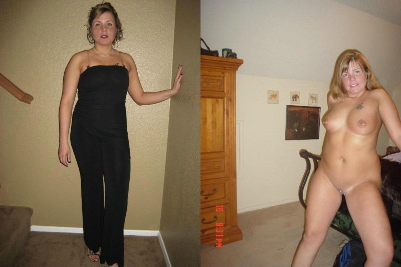Milf Grandmother dressed and undressed
