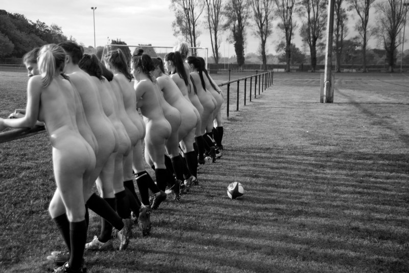 Girl naked in the rain