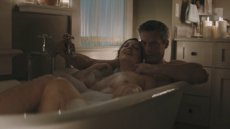 Judy Grire without a bra