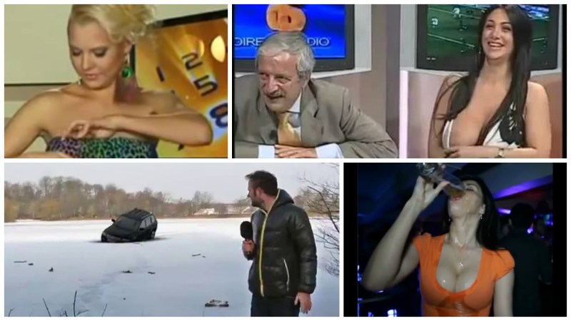 Breasts were exposed on the air