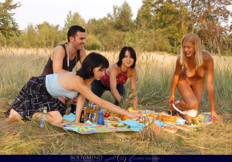 The wife was divided on a picnic