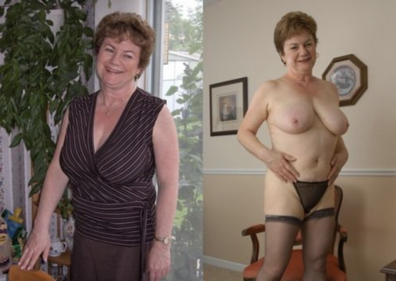 Older women undress