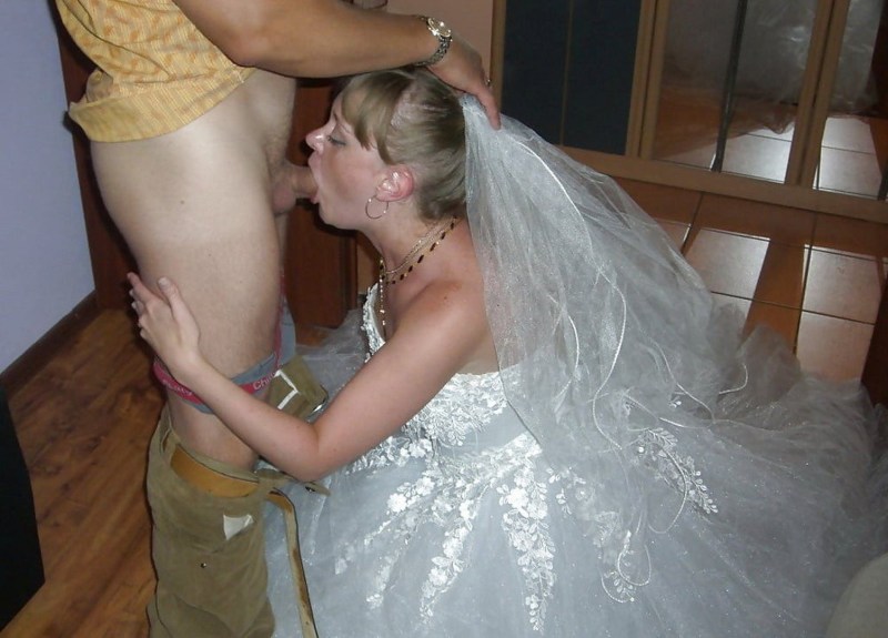 Naked brides without underwear