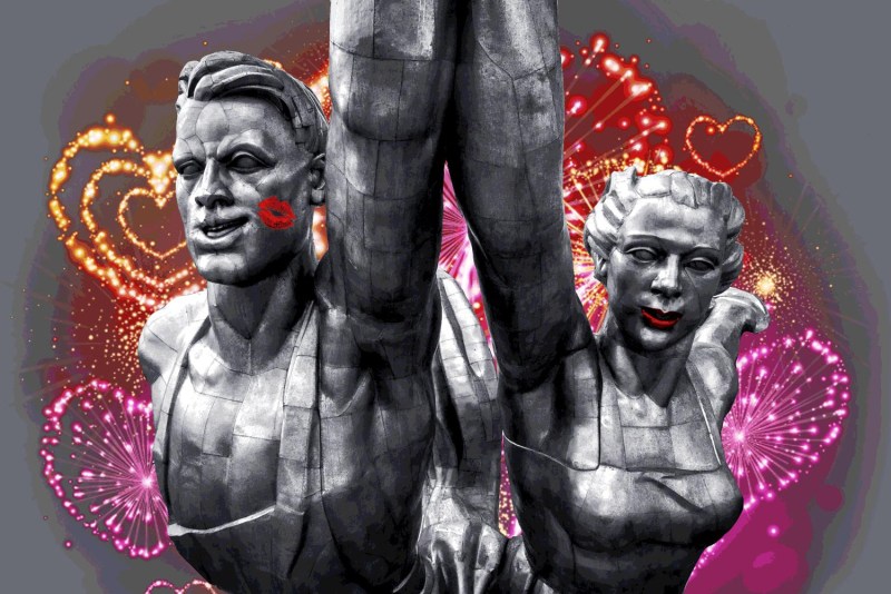 Worker and collective farmer Vector