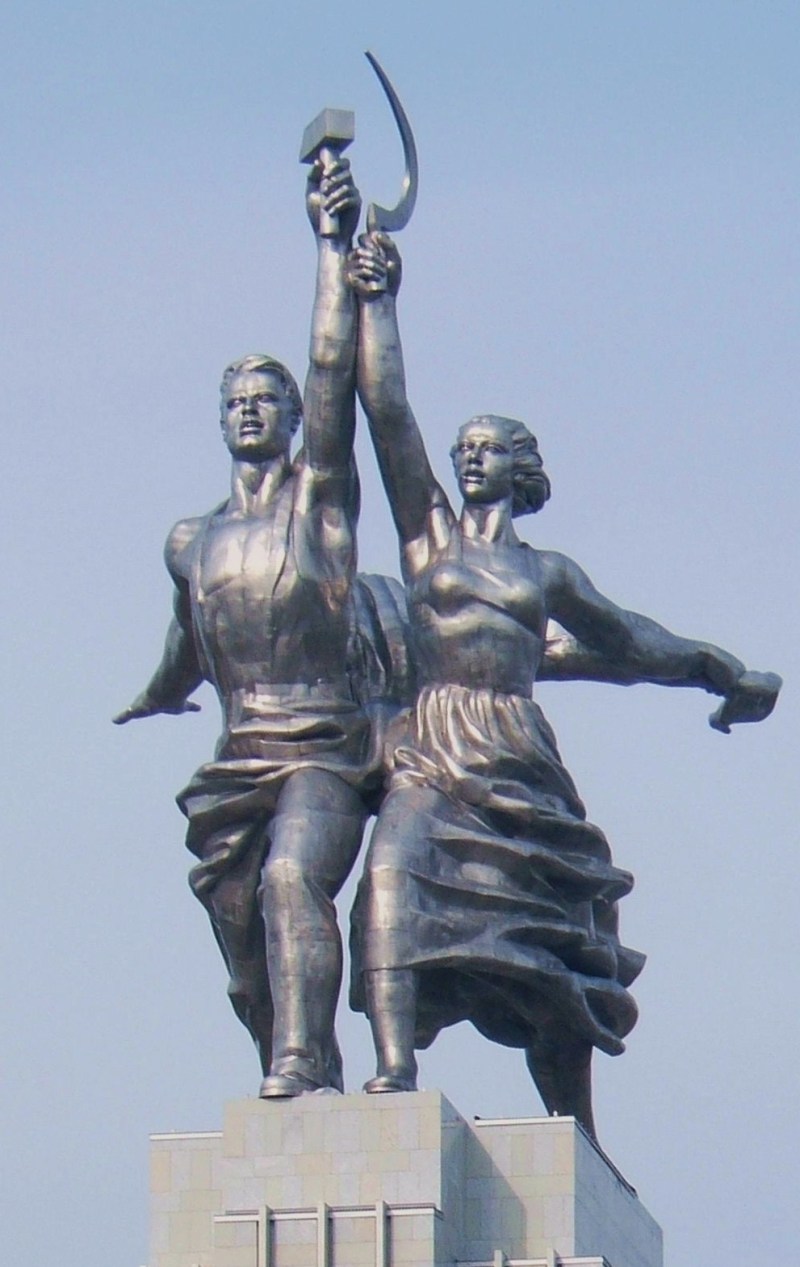 Monument on VDNH Worker and Collective farmer
