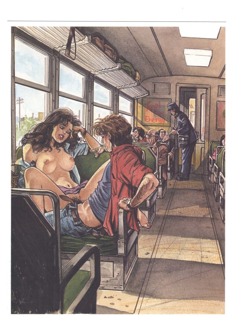 Naked women in transport