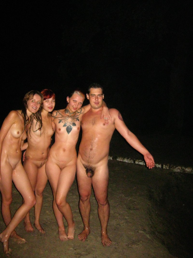 Naked bathing with the whole family