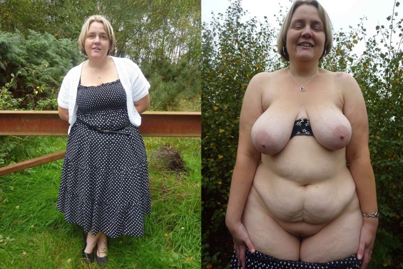 Old and elderly women undress