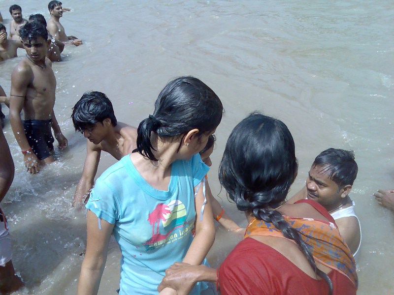 Desi Girl Bath in River
