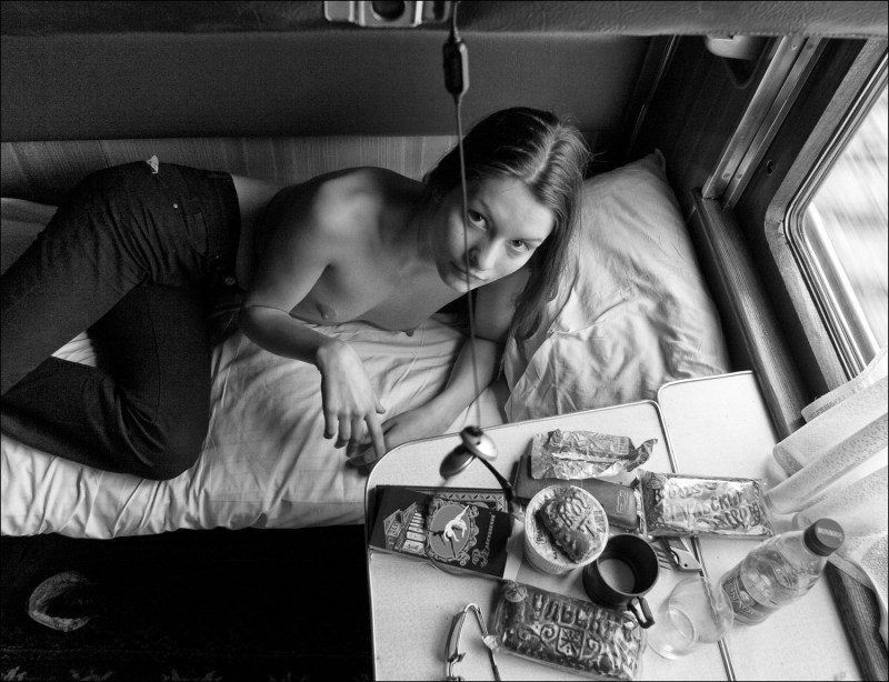 Naked women in transport